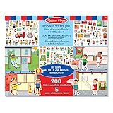 Melissa & Doug 19114 Melissa & Doug wiederverwendbares Stickerbrett – meine Stadt | Aktivitätsbrett | Stickerbrett | 3+ | Geschenk für Jungen oder M