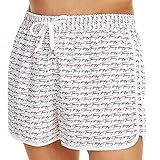 TOMMY HILFIGER Badeshorts Gummibund mit Tunnelzug Muster weiß