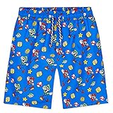 Unbekannt Super Mario Badehose Jungen, Badeshorts Jungen, 104-164 (Blau, 7-8 Jahre)