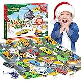 Diyfrety Spielzeug ab 2 3 4 5 6 7 Jahre, Adventskalender 2021 Kinder Auto Spielzeug Kleine Geschenk für Kinder Spielzeug Jungen Autos Spiele ab 2-7 Geschenk Mädchen 2-7 Jahre weihnachtskalender k