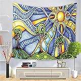 YYRAIN Nordic 3D Stereo Abstrakte Kunst Wandteppich Home Wandkunst Dekoration Stoff Schlafsaal Nacht Wandbehang Multifunktionale Tischdecke 59x79 Inch[W150xH200cm]