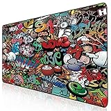 Home+ Mauspad, Gaming Mauspad Gamer Mousepad XXL Mauspad Großer Schreibtisch Mat Computertastatur Game Play Mat Mause Teppich Gaming Mouse Pad (Color : A, Size : 400x900 mm)