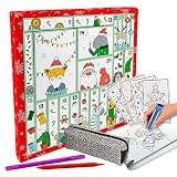 ONLINE Adventskalender ,,Kids“ für Jungs & Mädchen im Kindergarten/Grundschule I Geschenkidee zur Adventszeit I 24 kreative Mal-Überraschungen I Insgesamt 33 hochwertige Schreibw
