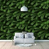 FVGKYS Wallpaper Fototapeten Benutzerdefinierte Fototapete 3D Effekt Kreative Wohnkultur Waldgrüne Tannenzweige Wandbild Tapete 250x175cm Bar Ktv Hotel Schlafzimmer Wohnzimmer Küche Wandb