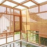 Bambusrollos für Fenster,Natürliche Bambus Rollo Jalousie mit Haken,Cool,Privacy Raffrollo,Hebende Sonnenschutz Seitenzugrollo,Holzrollos,für Küchen pavillons Balkon,Anpassbar (W45xH100cm/18x39in)