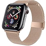 Daihook Ersatzarmband Kompatibel mit Apple Watch Armband 38mm 40mm, Metal Edelstahl Armband mit Magnet kompatibel mit iWatch Serie 6/Serie 5/Serie 4/Serie 3/Serie 2/Serie 1/Apple Watch SE - Roség