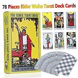 lujiaoshout 1Set Tarot-Karten Tarot-Karte Tarot-Deck mit Reiseführer Prediction-Kunst-Karte Tarot für die Vorhersag