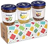 deli4you - ZUEGG Feige Zitronen-Marmelade Marone je 330g als Geschenkset mit Grussk