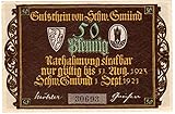 Banknoten 50 Pfennig Gutschein Schw. Gmünd, 1921, Nr. 30693
