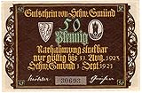 Banknoten 50 Pfennig Gutschein Schw. Gmünd, 1921, Nr. 30693