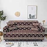 Sofabezug Kastanienbrauner Orangefarbener Boho Sofa überzug Stretch Elasthan Sofaüberwurf Abnehmbare Waschbar Couch überzug Anti Rutsch Sofaschoner Moderne Sofa Cover Universal Couch überwurf 1 S