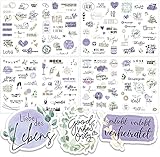 Sticker Hochzeit Gästebuch (164 Motive) - Vintage Hochzeit Aufkleber für Gästebuch oder Fotoalbum mit viel Liebe - Love Stickers für Scrapbook oder Bullet Journal - Wedding Deko mit Herz - L