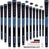 SAPLIZE Golfgriffe 13er-Set mit komplettem Regripping-Kit, Midsize, Golfschlägergriffe aus Gummi, B