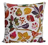 beties „Zauberwald“ Kissenhülle ca. 50x50 cm Kissenbezug in interessanter Größenauswahl hochwertig & angenehm aus 100% Baumwolle (Elfenbein-bunt)