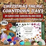 Lifetrend Advent Healing Calendar2021 Art and Crystal Calendar 2PCS Craft Advent Home Decor (A)