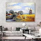 Vintage Malerei Druck Landschaft Poster Wandkunst Leinwand Bild Landhausstil FüR Zuhause Wohnzimmer Dekoration 80x120cm (32x47in) R