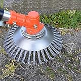Unkrautbürste, Rundbürsten Messer, Unkrautbürste,Gewebte Kegelbürste/Basisdurchmesser 6 Zoll / 8 Zoll, um Schmutz, Rost, Unkraut und Moos zu Entfernen (6 Zoll)