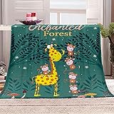 Flauschig Kuscheldecke Personalisierte Gedruckt Extra Warme Weiche Flanelldecke als Tagesdecke SofaüBerwurf Wohnzimmer Couch Outdoor Picnic Plaid Schlafdecke Deko Giraffe-AFFE.-150x200