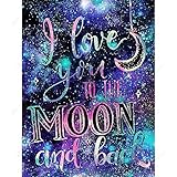 MWOOT DIY 5D Diamant Malerei Kit,Ich Liebe Dich Full Diamond Pasted Painting Voller Stickerei Malerei für Home Wanddekoration(30x40CM)-I Love Y