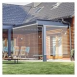 JLXJ PVC Rollos Terrasse Pergola Rollos Sonnenschutz, 85cm/105cm/125cm/145cm Breit, Outdoor Groß Wasserdichter PVC-Vorhang für Store Hotel Office (Color : W×H, Size : 145×260cm(57'×102.3'))