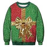 Pullover Herren Rundhals 3D Persönlichkeit Drucken Sweatshirt Herren Loose Lässig Mode Weihnachtsserie Pullover Herren Komfortabel Paare Sweatshirt Herren TR-10 S