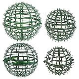 Cabilock 4Pcs Buchsbaum Formschnitt Ball Rahmen 3D Kranz Kugeln Kreis Formen DIY Buchsbaum Ball Unterstützung Käfig Topiary Pflanzen Runde Rahmen im Freien Garten D