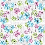 Sovie Home Linclass® Airlaid Tischdecke Hello Spring | Pink Türkis | Ideal für Ihren Frühlings Tisch | 80x80cm | 1 Stück