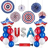 USA Foto Requisiten Photo Booth Props 4th of July American Independence Day Party Decorations Amerika Partyzubehör Dek