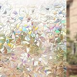 Statischer Regenbogeneffekt-Glasaufkleber, Sichtschutz-Antihaft-PVC-Fensterfolie, geeignet für Wohnschränke, Türen, Fenster K 40x100