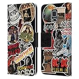 Head Case Designs Offiziell Offizielle Personalisierte Individuelle AC/DC ACDC Vintage Kunst Leder Brieftaschen Handyhülle Hülle Huelle kompatibel mit Samsung Galaxy S5 / S5 N