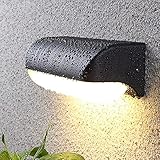 FAWFDF 12W LED Außenwandleuchte Modern, Aluminium Wandleuchte Indoor mit Acryl Lampenschirm und Warmweiß 3000K, IP65 Wasserdicht I