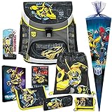 Transformers - Bumblebee - SCOOLI Undercover Campus FIT PRO Schulranzen-Set 10tlg. mit SCHULTÜTE, HEFTBOX A4 - HAUSAUFGABENHEFT und SCHREIBSET GRATIS !