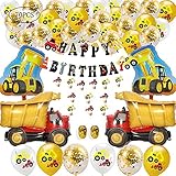 Bagger Geburtstag Deko,Bagger Luftballons,Bagger Geburtstag Deko set,Bagger Kindergeburtstag Deko Geburtstagsdeko,Bagger Kindergeburtstag Dek