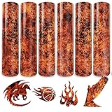 Tintnut Flame HTV Hitzeübertragungs-Vinyl 30,5 x 25,4 cm 4 Blatt Feuer Vinyl DIY T-Shirts, Hüte, Kleidung für Cricut Silhouette C