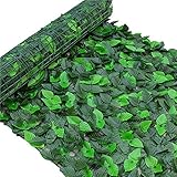 Deyiis künstliche Pflanze,Kunstpflanze Wand Garten Sichtschutzhecke Efeu künstliche Hecke Hängepflanzen für Garten Hochzeit Garten Wanddekoration inkl Kunststoff Spalier 100 * 50CM (Mischen Grünes)