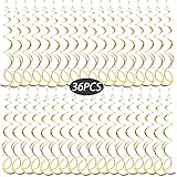 (L: 65cm) 36 Stück Spiralen Girlande Hochzeit hängende Spiralen Girlande Banner Hochzeitsdeko Partydeko Deckenhänger Girlande Gold für Hochzeit Party Geburtstag Valentinstag Willkommen Zuhause Dek