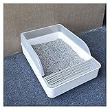 DJDEFK Katzentoilette Großraum Pet Katze Wurf Box Spritzer Widerstand Halbeingeschlossene Deodorant Katze Toilettenpfanne mit Schaufel Für Haustier Katzen Kleine Hunde katzenklo (Color : 1, Size : L)