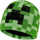 Minecraft Kinder Hut Winter Hüte Creeper Strickmütze für Jungen Mädchen und Teenagers (S/M)