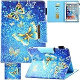 Universal 17,8–19,1 cm Tablet, artyond PU Leder magnetische Schützen Fall mit Card Slots Flip Ständer Wallet Cover für alle 17,8–19,1 cm Kindle, Android, Galaxy Tab, Windows Tablet, schmetterling