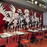 Tapeten Farbe 3D Naruto Hintergrund Wanddekoration Jungen Schlafzimmer Internet Café Fitnessstudio-416*254