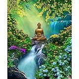 Malen Nach Zahlen Für Erwachsene Buddha-Statue Buddhismus Religion Digitale Öl-Leinwand-Malerei-Kits Für Erwachsene Kinder Kinder Geburtstag Hochzeitsdekoration Geschenk