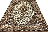 WAWA TEPPICHE Orientteppich Bidjar Handgeknüpft Beige Cream Teppich~ 100% Wolle (170 x 240 cm)