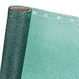 HaGa® Zaunblende 2m x 1m (Meterware) - 85% Schattierwirkung in grün - effektiver Sichtschutz für Zaun und Terrasse - Sonnenschutzgewebe Tennisblende Windschutz - S