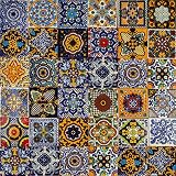 Mexikanische Fliesen Colorido - 30 mexikanische Fliesen 10x10 cm Talavera Badezimmer- und Küchenfliesen Dekoration für Badezimmer, Dusche, Treppen, Küchenrückw