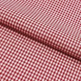 Hans-Textil-Shop Stoff Meterware Vichy Karo 2x2 mm Rot Baumwolle - Für Landhaus, Deko, Nähen oder Basteln,