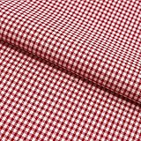 Hans-Textil-Shop Stoff Meterware Vichy Karo 2x2 mm Rot Baumwolle - Für Landhaus, Deko, Nähen oder Basteln,