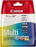 Canon Tintenpatrone CLI-526 C/M/Y Multipack - 9 ml für PIXMA Drucker (cyan magenta gelb) ORIGINAL