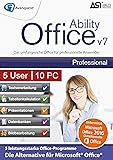 Ability Office 7 Professional - Lizenz für 5 User und 10 PC! Microsoft 10|8|7|Vista [Download]